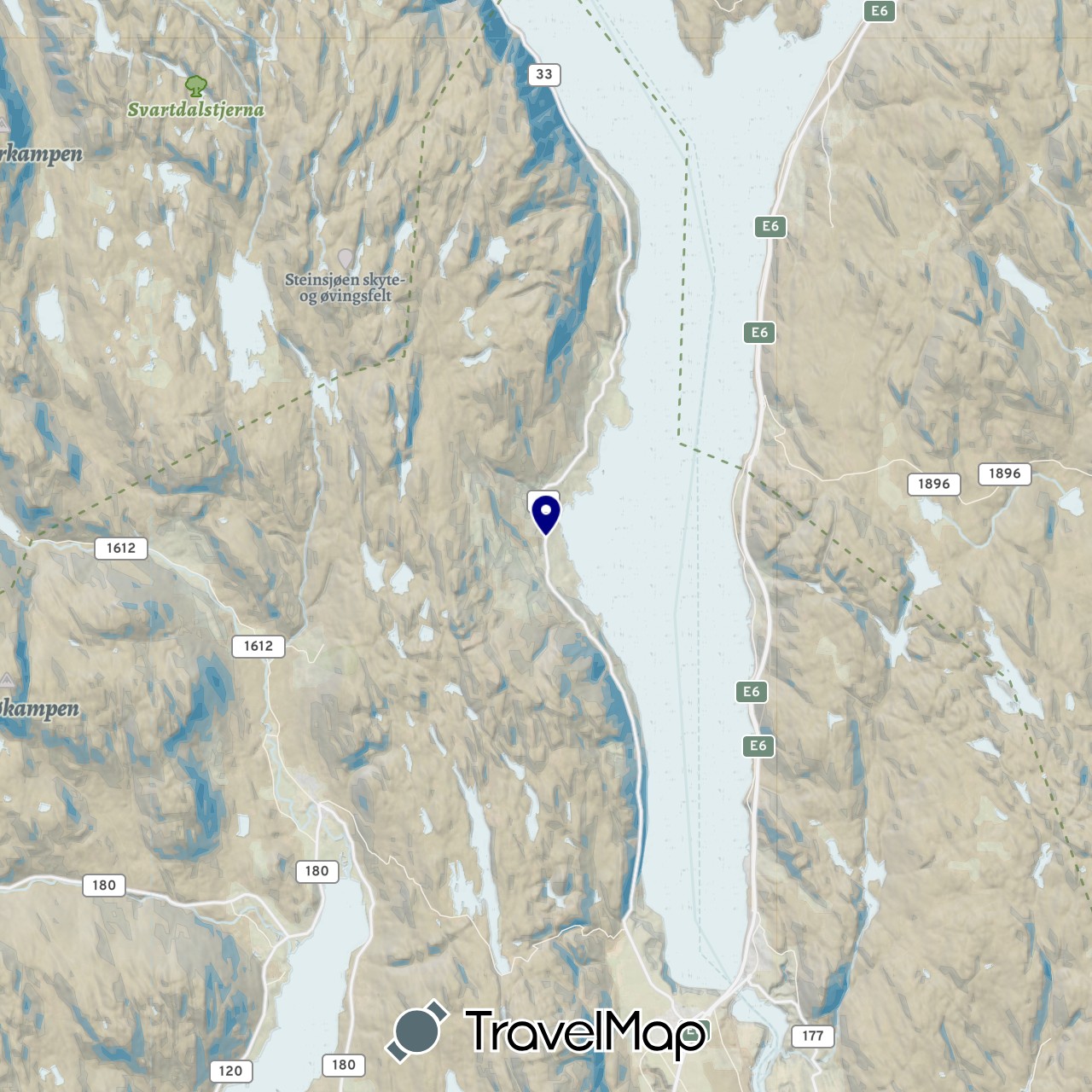 TravelMap itinerary: driving in Norway (Europe)