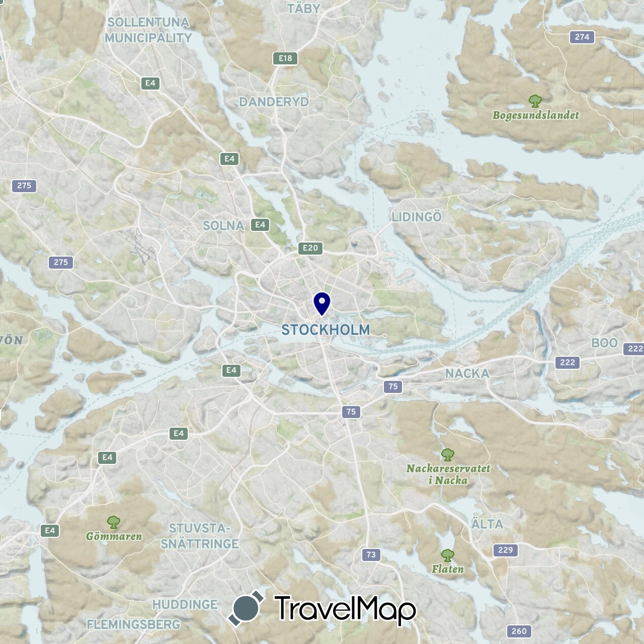 TravelMap itinerary: driving in Sweden (Europe)
