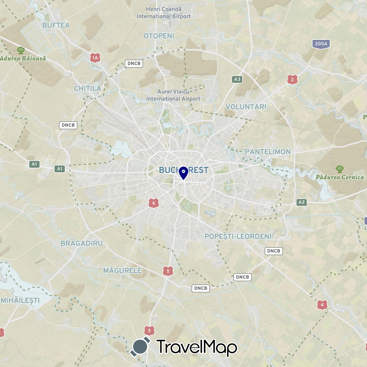 TravelMap itinerary: driving in Romania (Europe)